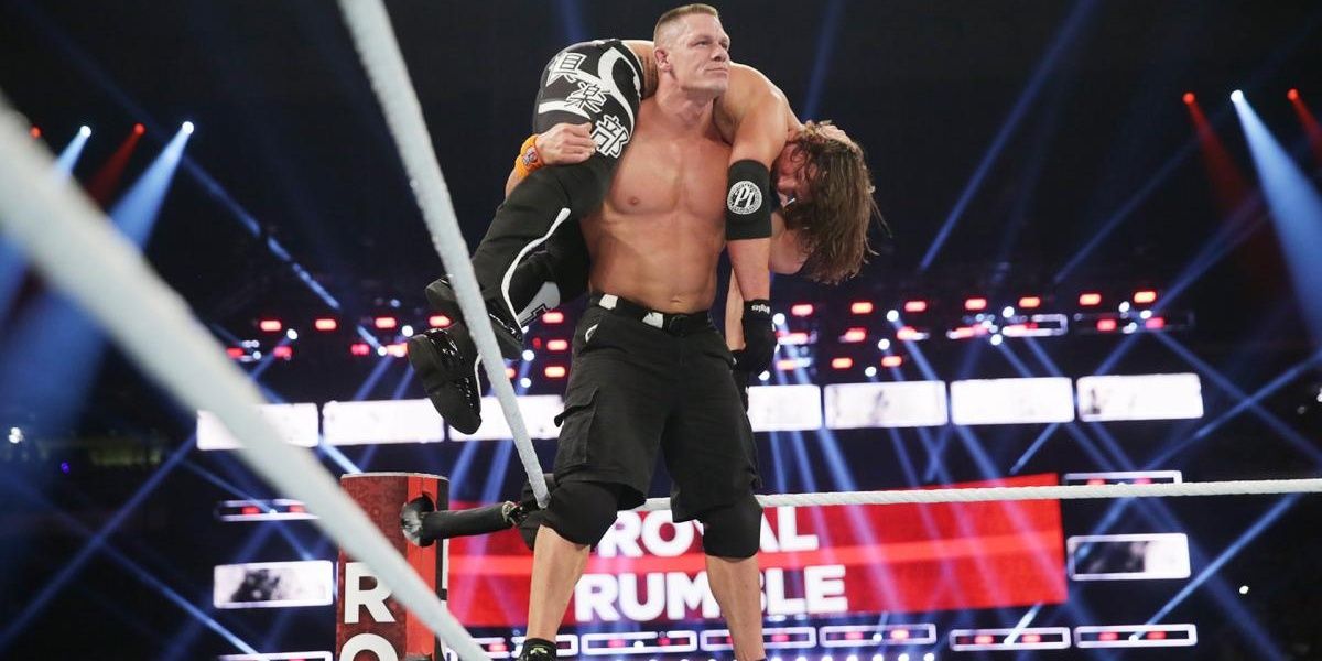AJ Styles v John Cena Royal Rumble 2017 Cropped
