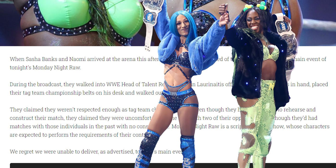 Banks and Naomi statement WWE