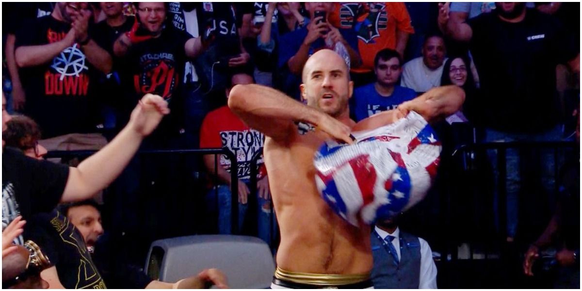 Cesaro tears up a beach ball