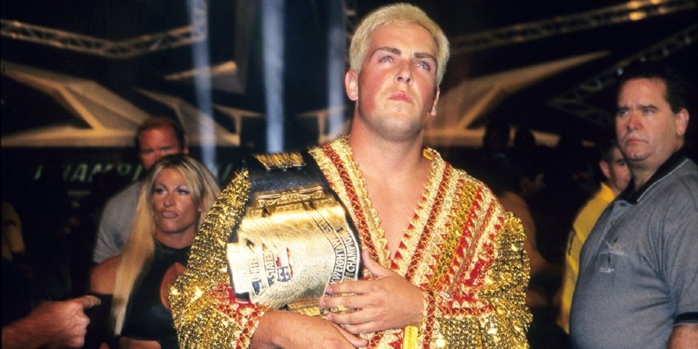 David Flair with the WCW United States Championship