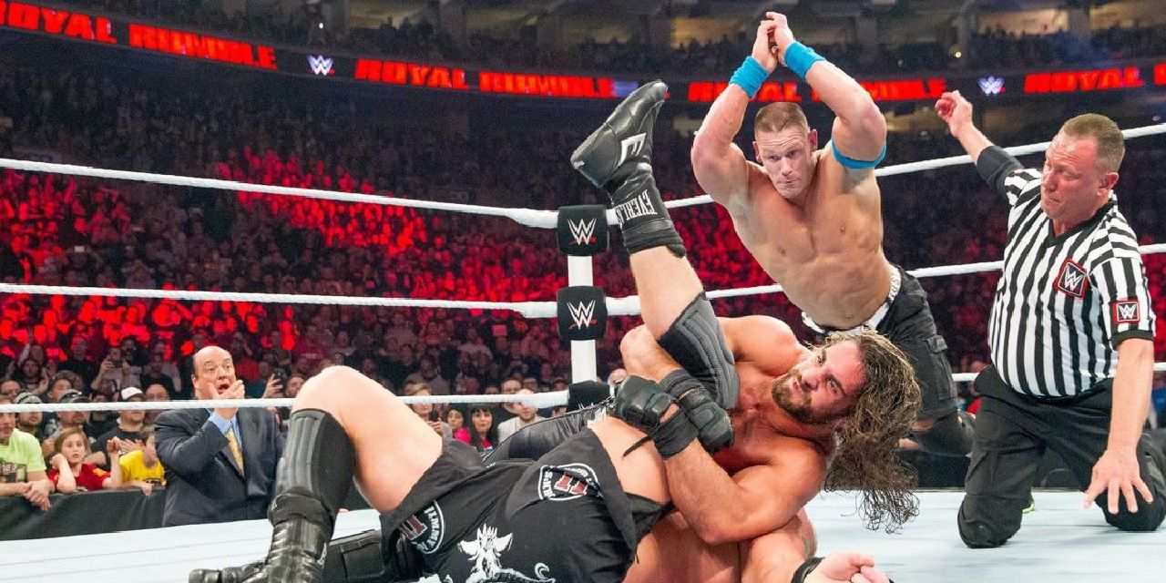 John Cena Vs Seth Rollins Vs Brock Lesnar