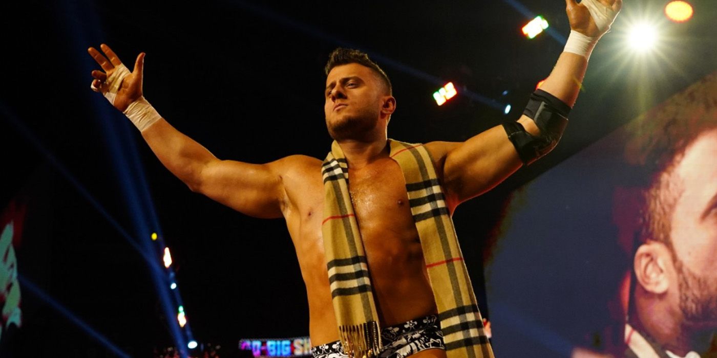 MJF posing for the crowd, AEW