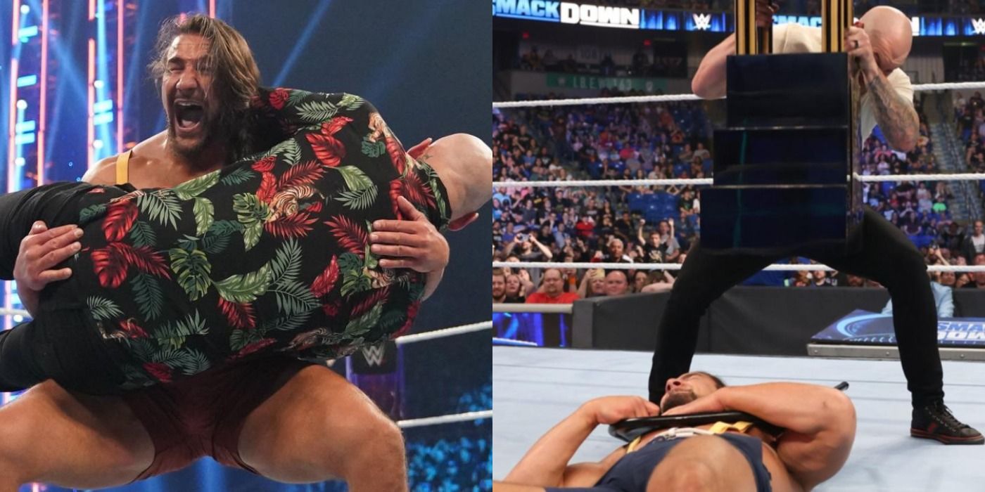 Madcap Moss Vs Happy Corbin WrestleMania Backlash And Injury Angle