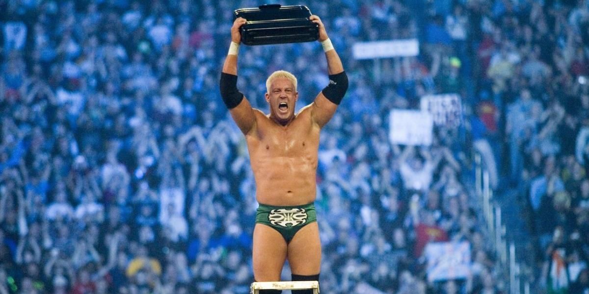 Mr. Kennedy after winning the Money In The Bank at WrestleMania 23