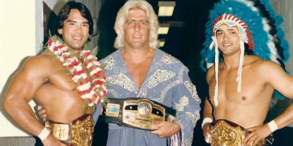 Ric Flair Ricky Steamboat Jay Youngblood Champions