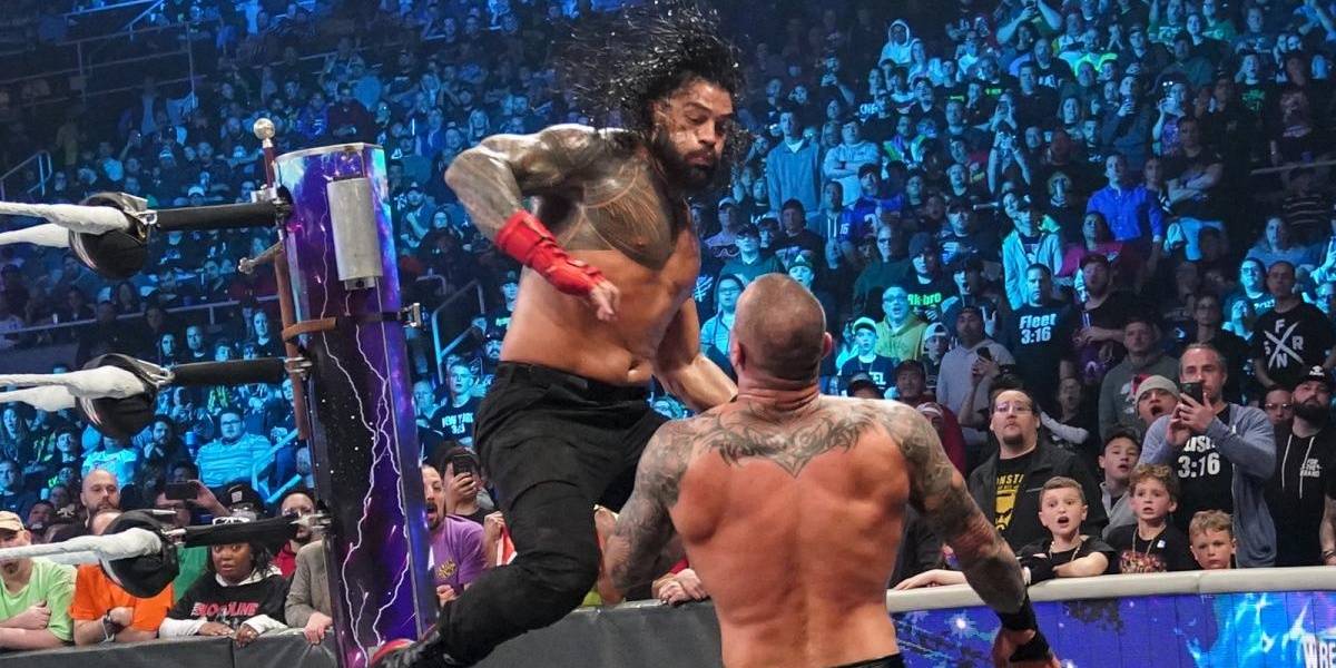 alt="Roman Reigns Randy Orton WWE WrestleMania Backlash 2022"
