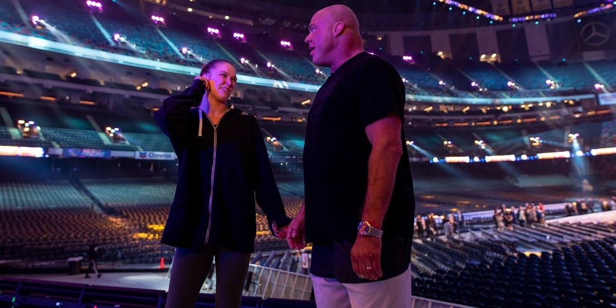 Ronda Rousey and Kurt Angle 