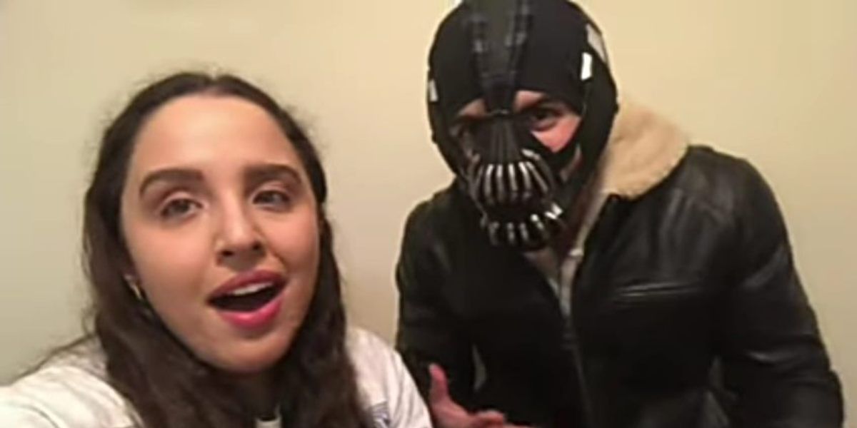 Sammy GUevara with a Bane Mask