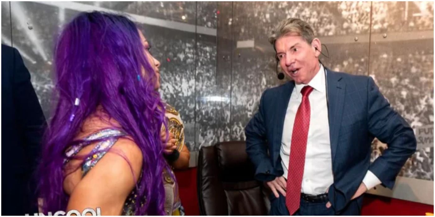 Sasha Banks And Vince McMahon