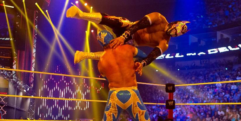 Sin Cara Azul v Sin Cara Negro Hell in a Cell 2011 Cropped