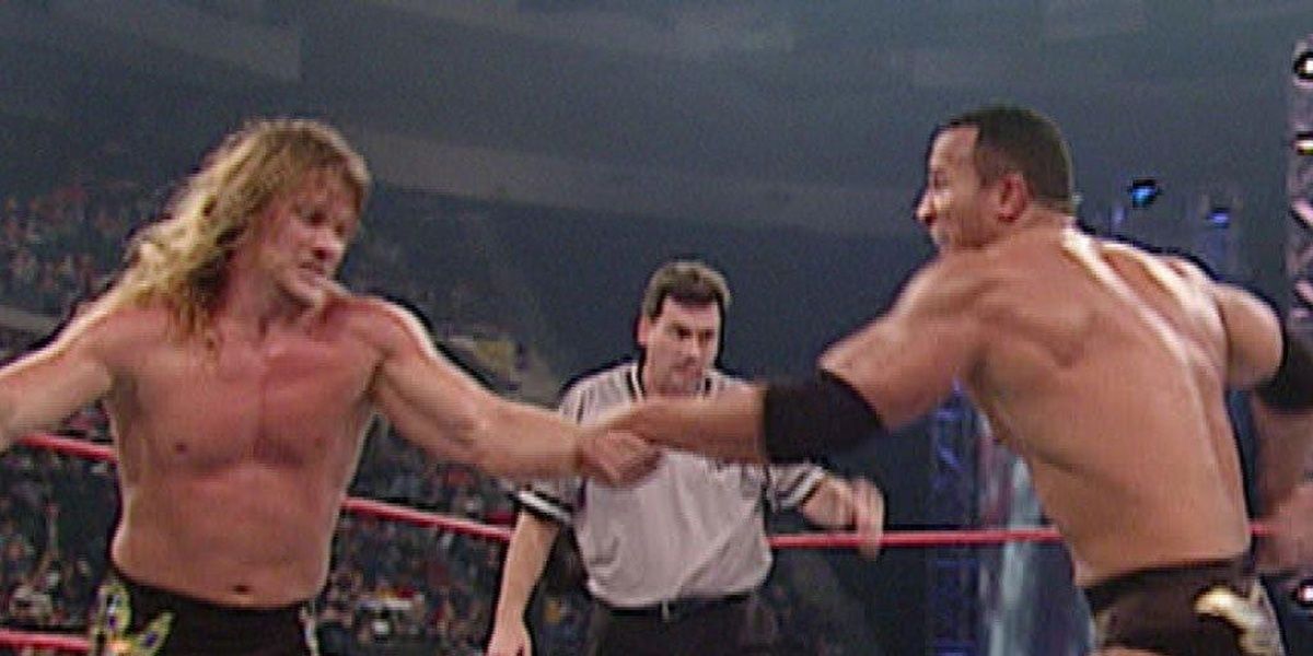 The Rock v Chris Jericho Raw 2001 Cropped