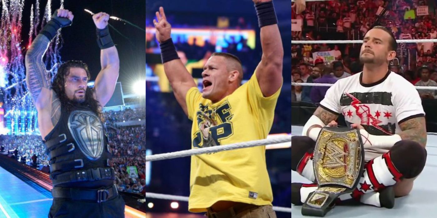 WWE CM Punk, Roman Reigns, John Cena