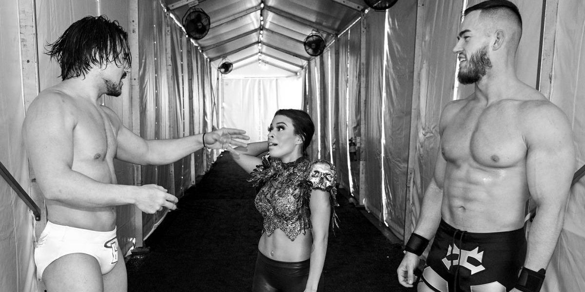 Zelina Vega backstage at WrestleMania 36 