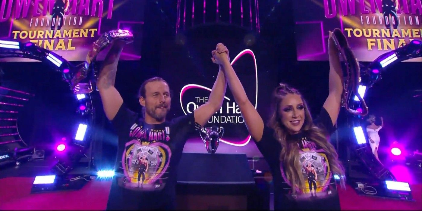 Adam Cole And Britt Baker Win Owen Hart Tournaments At AEW Double Or Nothing