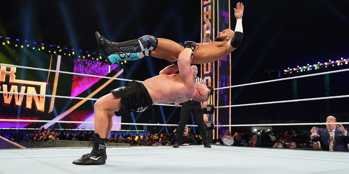 Brock Lesnar v Ricochet Super ShowDown 2020 Cropped