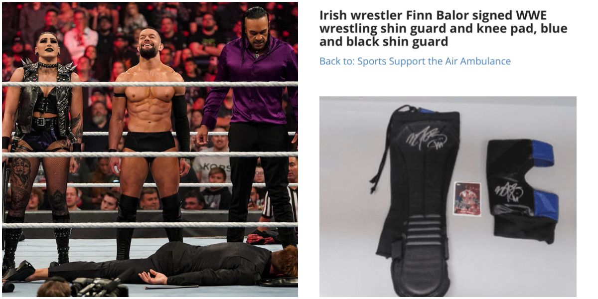 Finn Balor and his auctioned ring gear