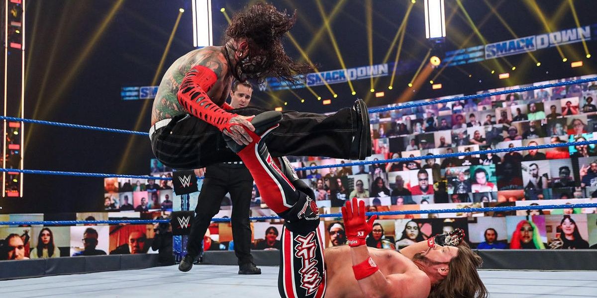 Jeff Hardy v AJ Styles SmackDown September 11, 2020 Cropped