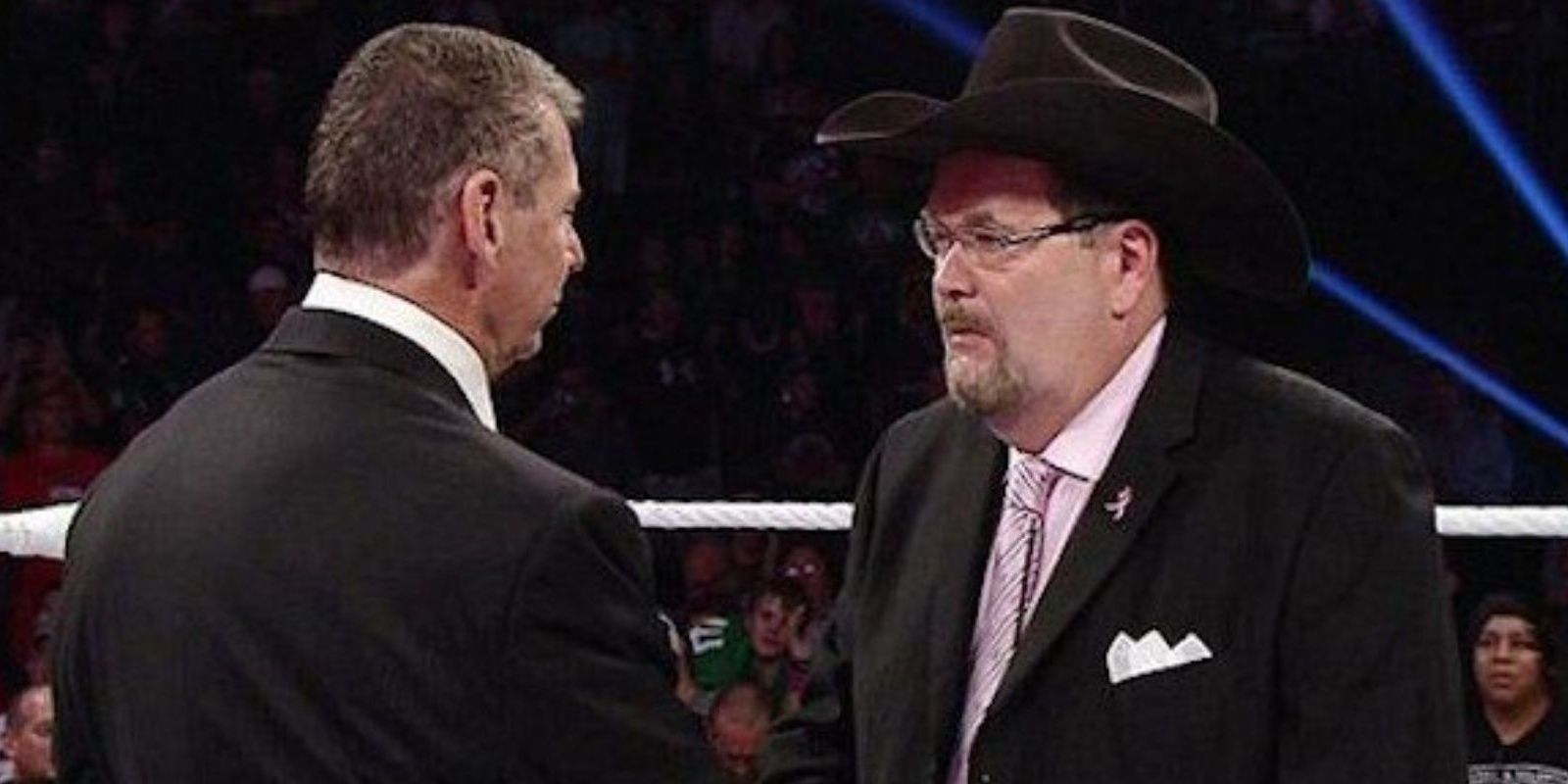 Jim Ross and Vince McMahon 