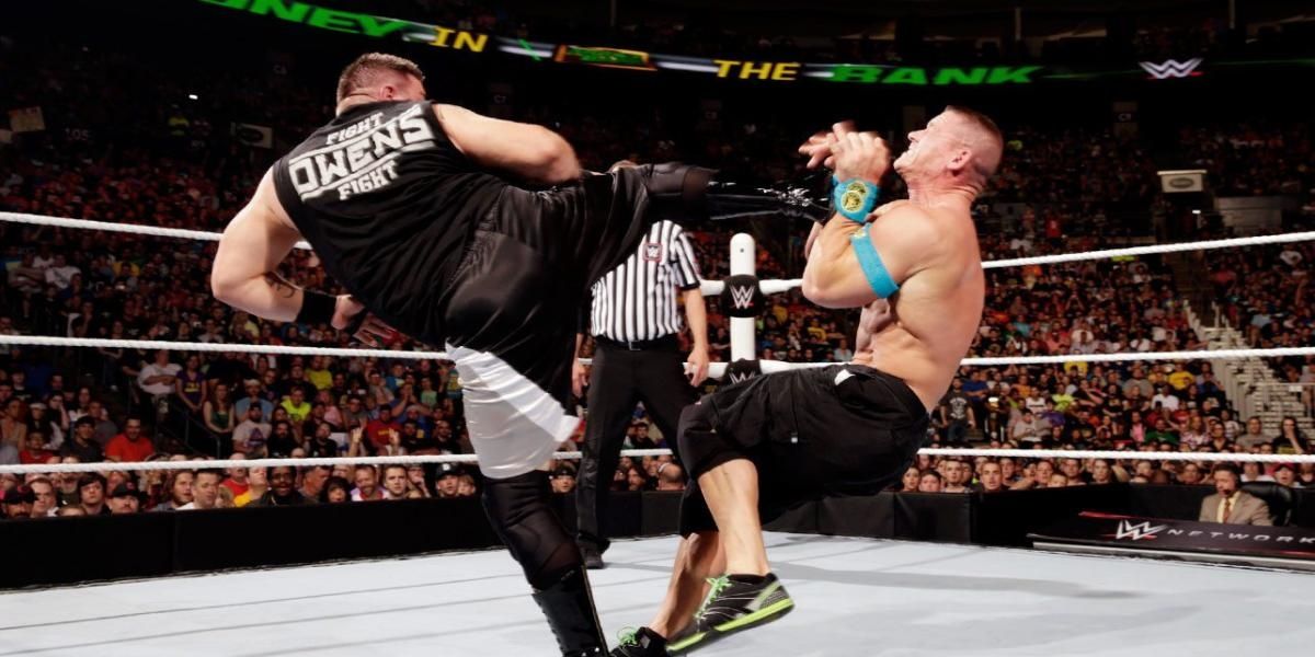 Kevin Owens v John Cena Money in the Bank 2015 Cropped