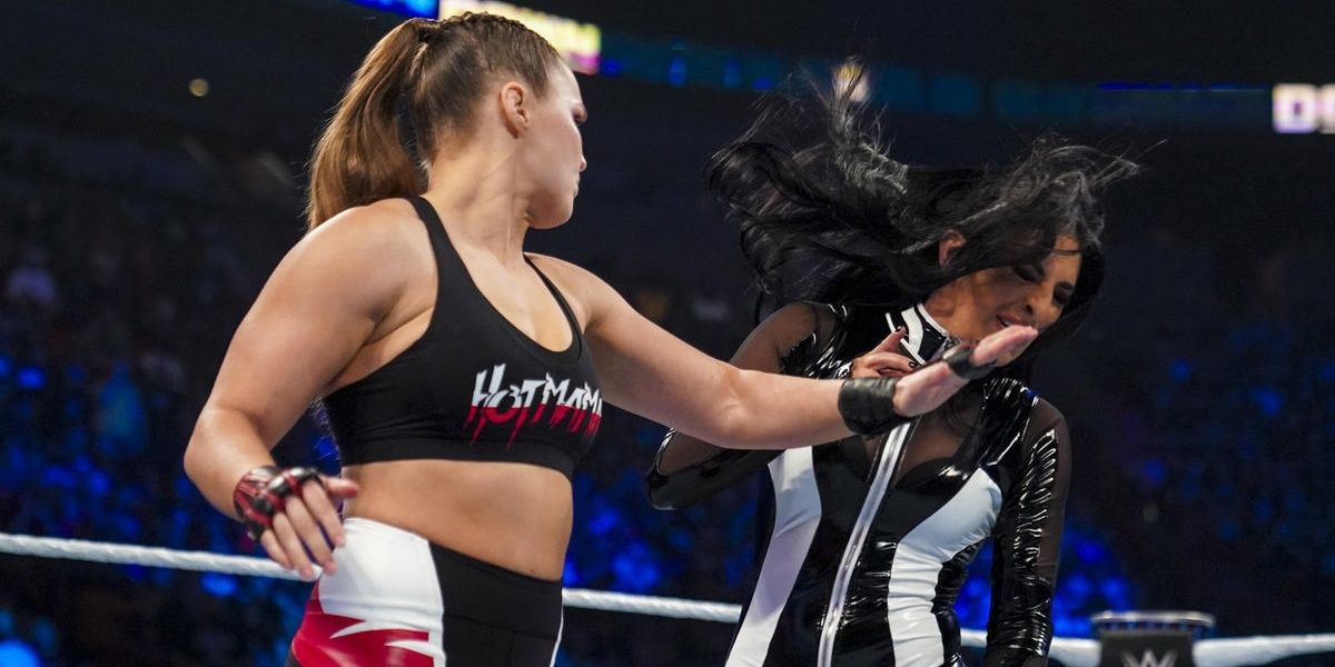 Ronda Rousey v Sonya Deville SmackDown March 4, 2022 Cropped