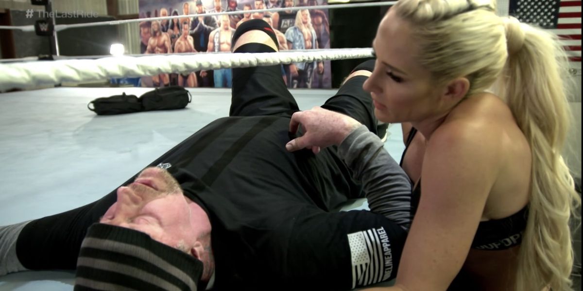 The Undertaker and Michelle McCool training