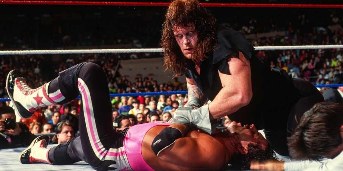 The Undertaker v Bret Hart WWE on MSG January 31, 1992 Cropped