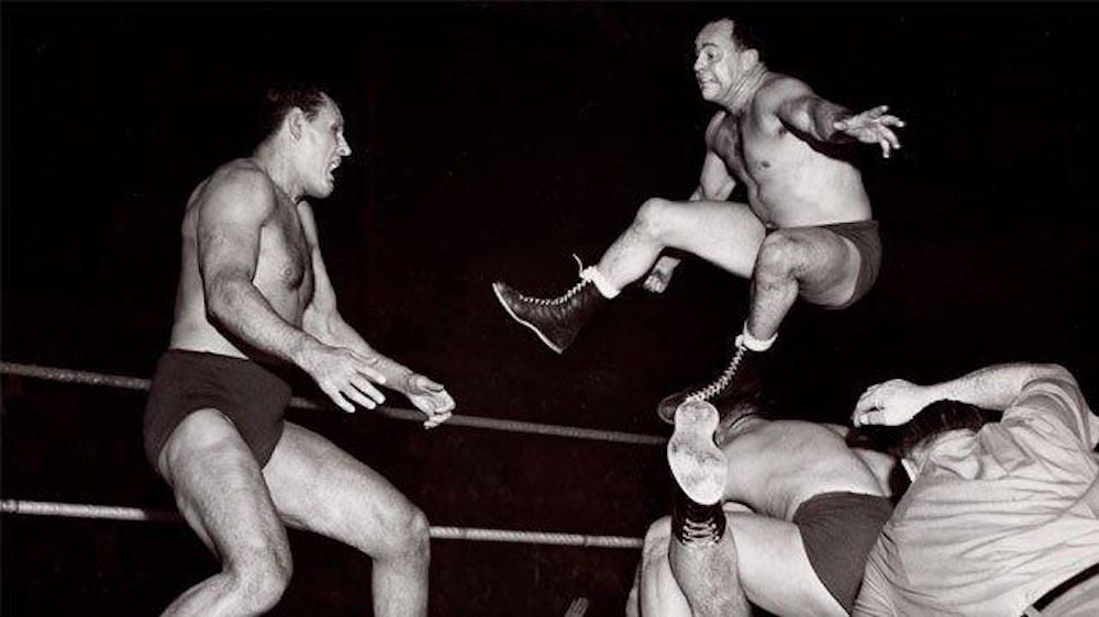 A match in the American Wrestling Association