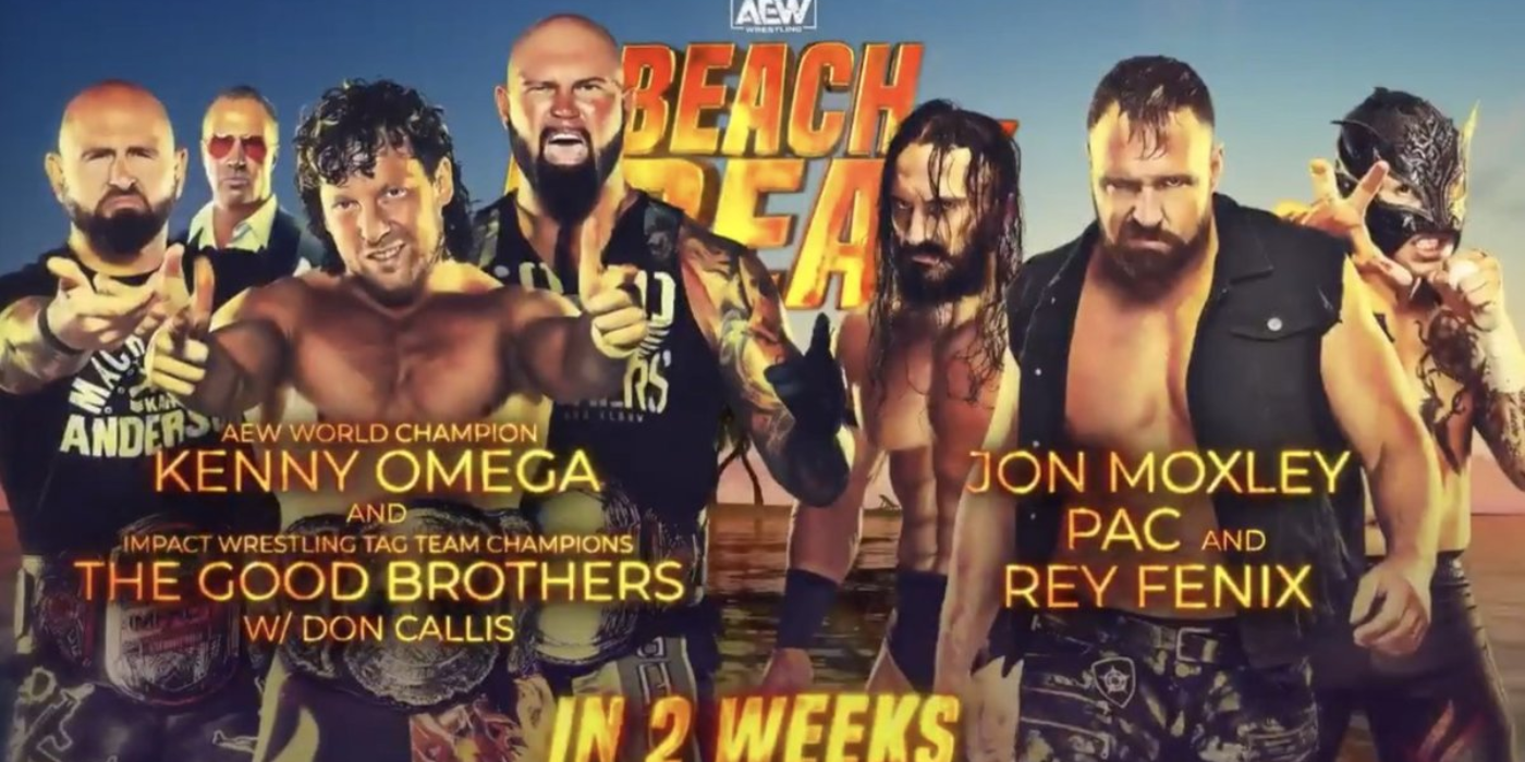 kenny-omega-good-brothers-jon-moxley-death-triangle-aew-beach-break