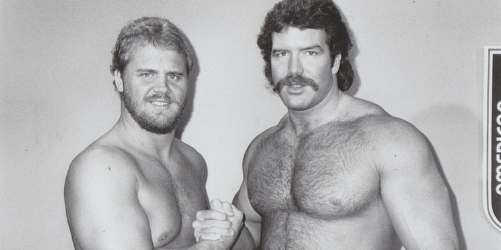 A Young Scott Hall and Curt Hennig as partners in the AWA.