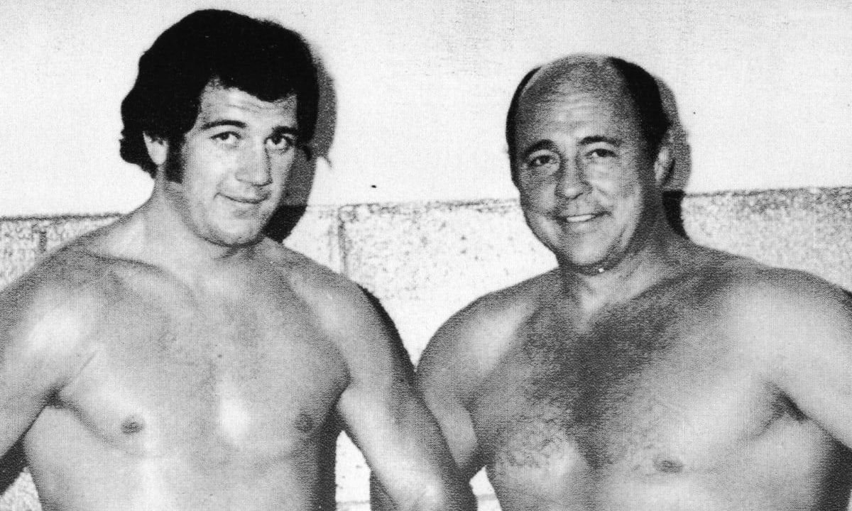 Verne Gagne and his son, Greg Gagne