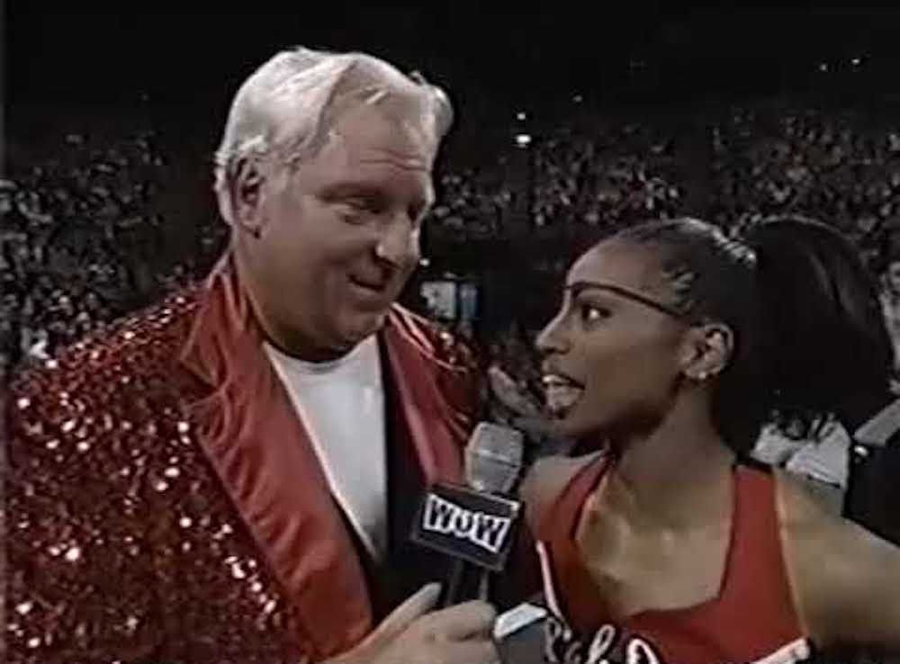 Bobby Heenan conducting an interview at WOW's first PPV, WOW Unleashed