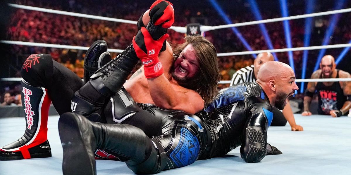 AJ Styles v Ricochet SummerSlam 2019 Cropped