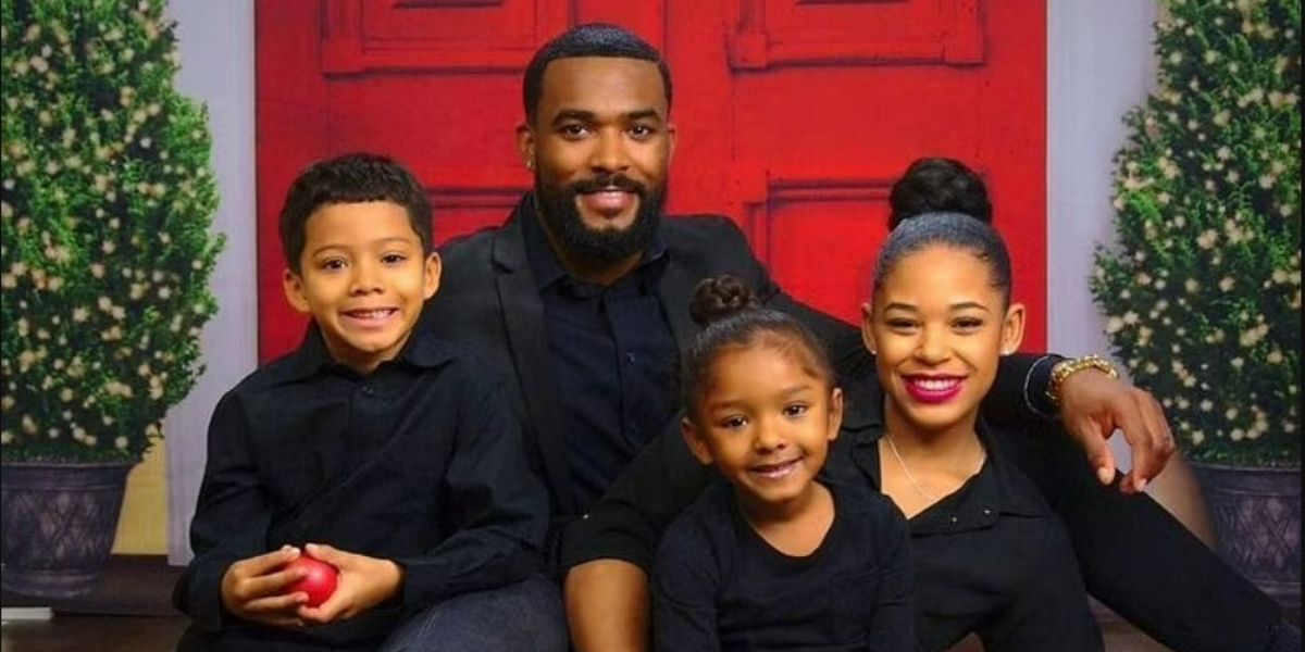 Bianca Belair and Montez Ford with their kids