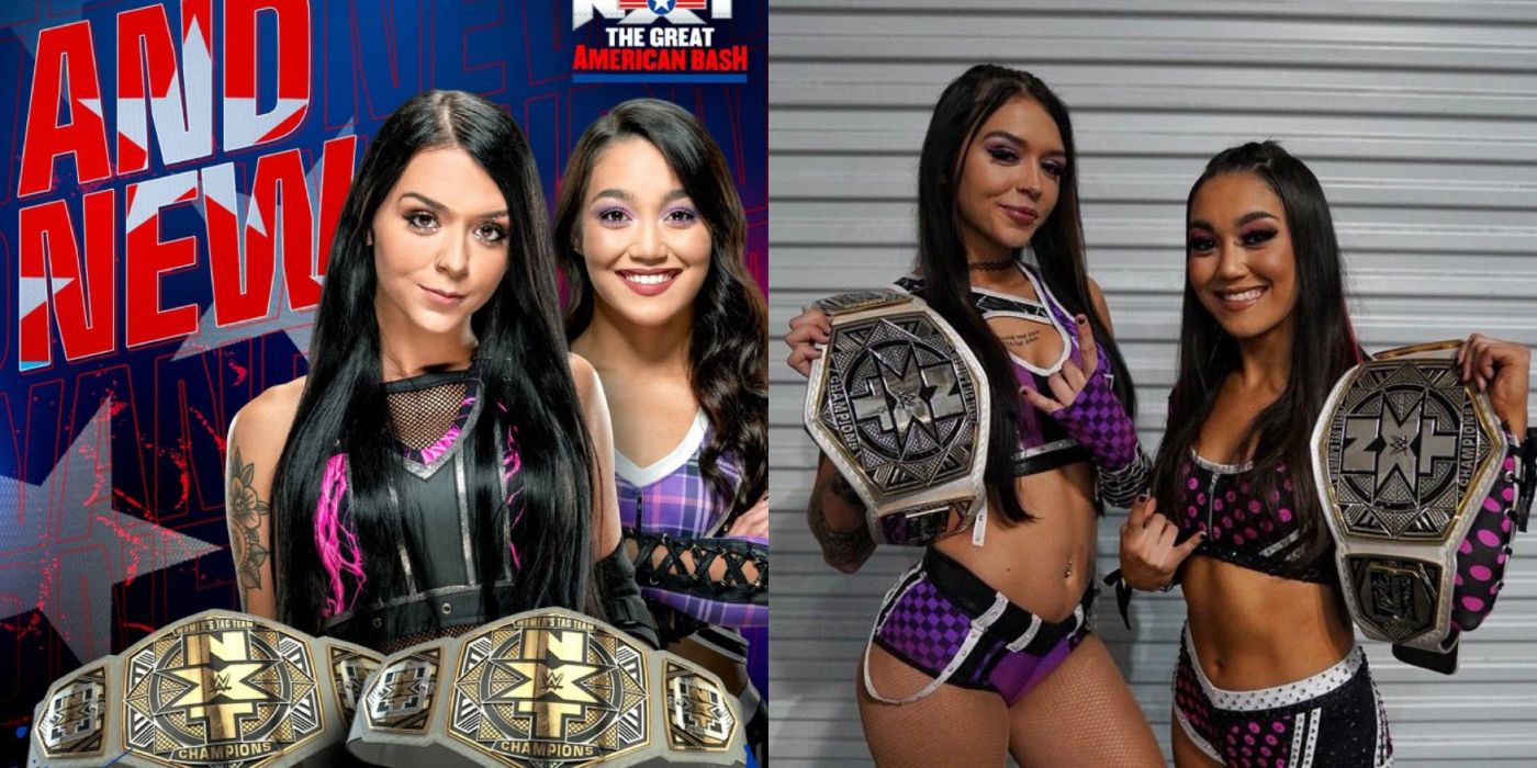 Cora Jade and Roxanne Perez NXT Women's Tag Team Champions