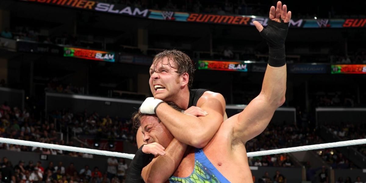Dean Ambrose v Rob Van Dam SummerSlam 2013 Kickoff show Cropped