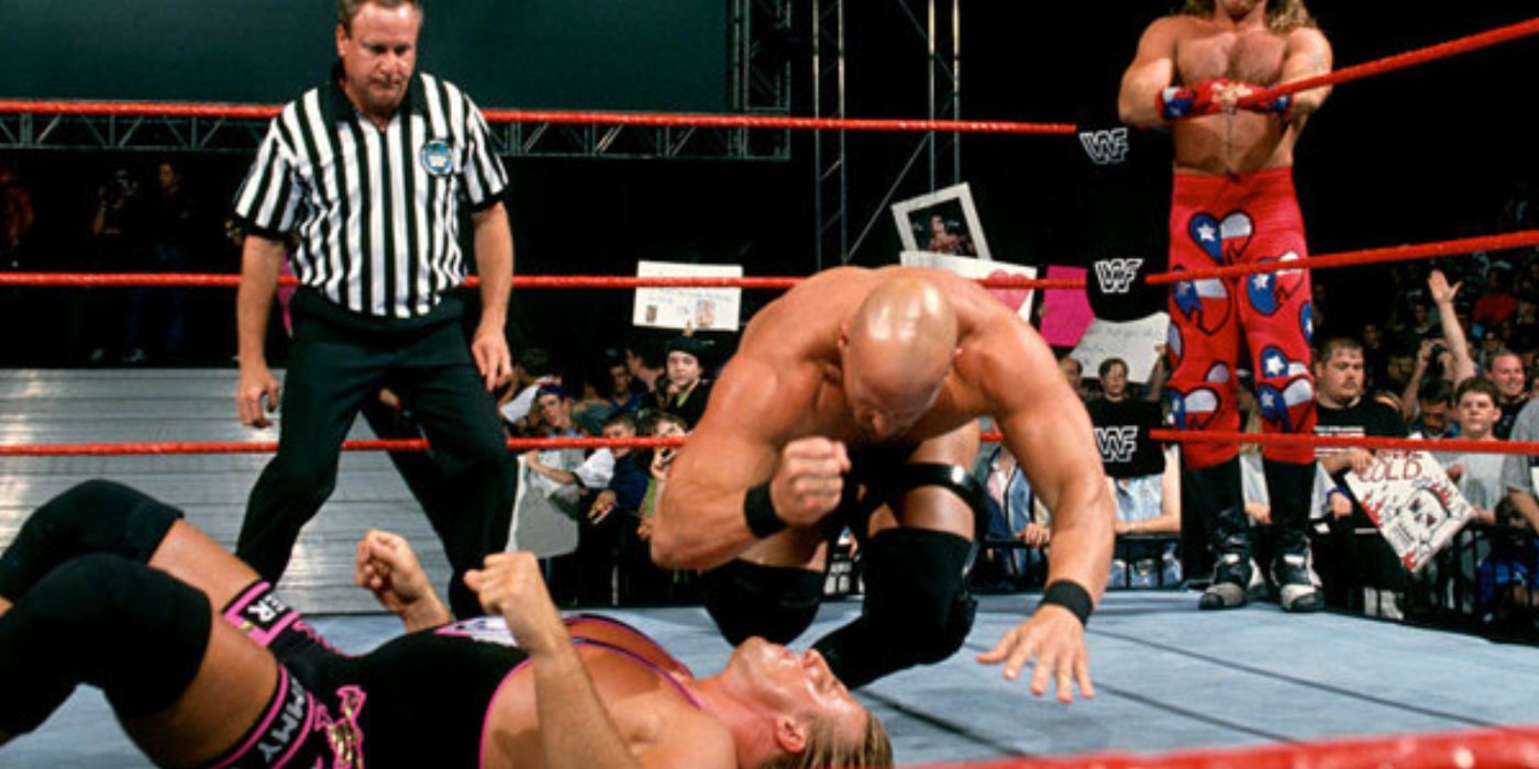 Hart Foundation vs Shawn Michaels & Steve Austin WWE Raw