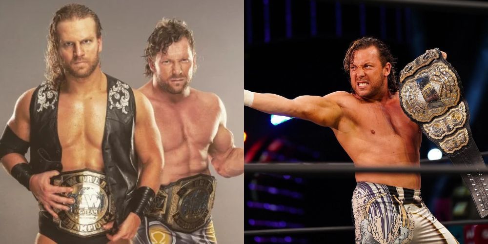 Kenny Omega as AEW Champion and Tag Team Champion