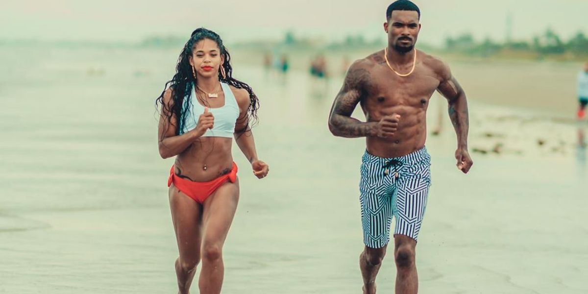 Montez Ford and Bianca Belair going for a run