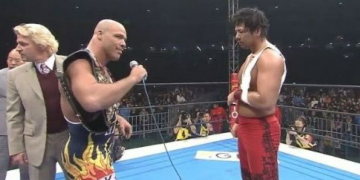 Shinsuke Nakamura and Kurt Angle
