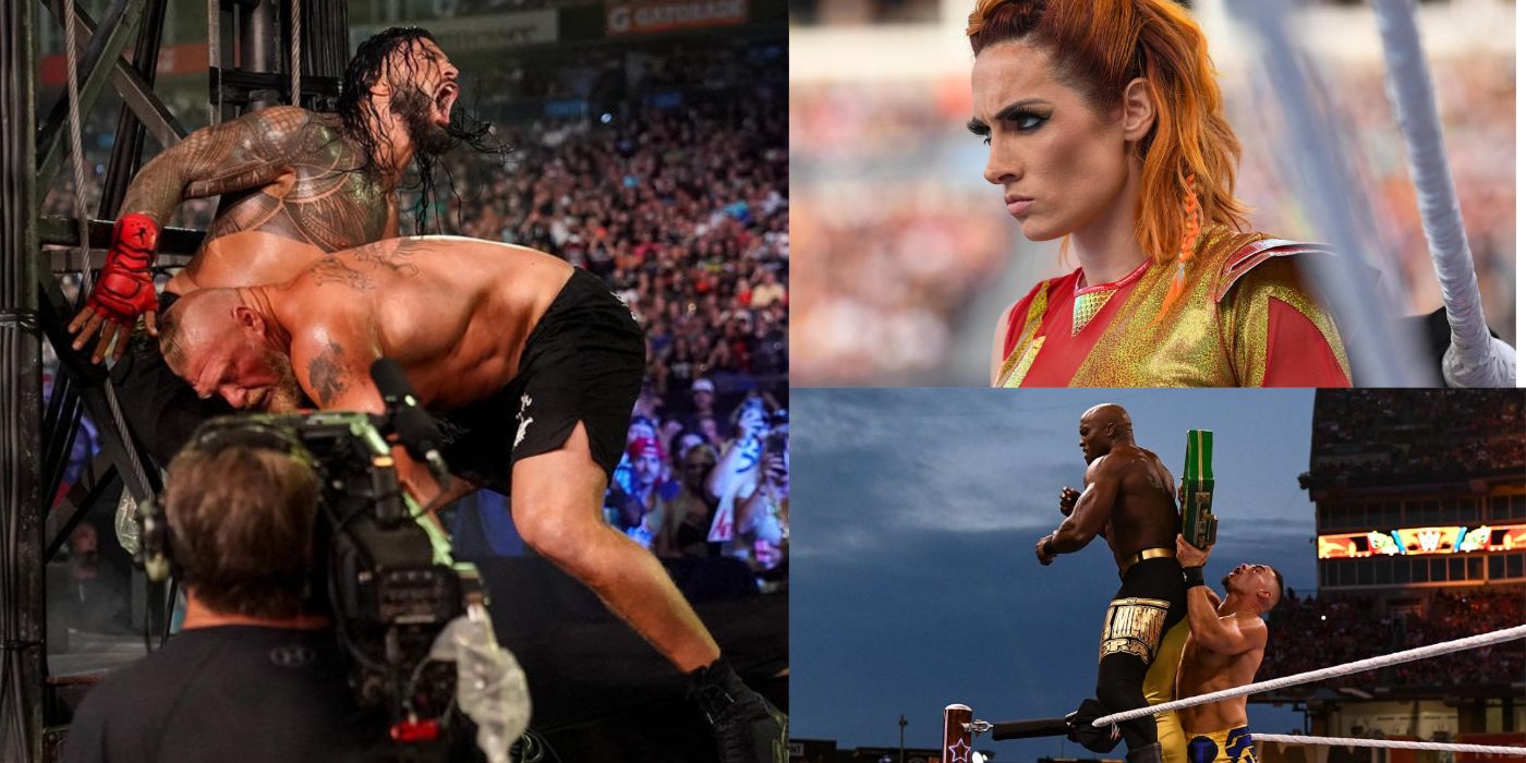 SummerSlam 2022 Brock Lesnar Vs Roman Reigns, Becky Lynch, Theory Vs Bobby Lashley