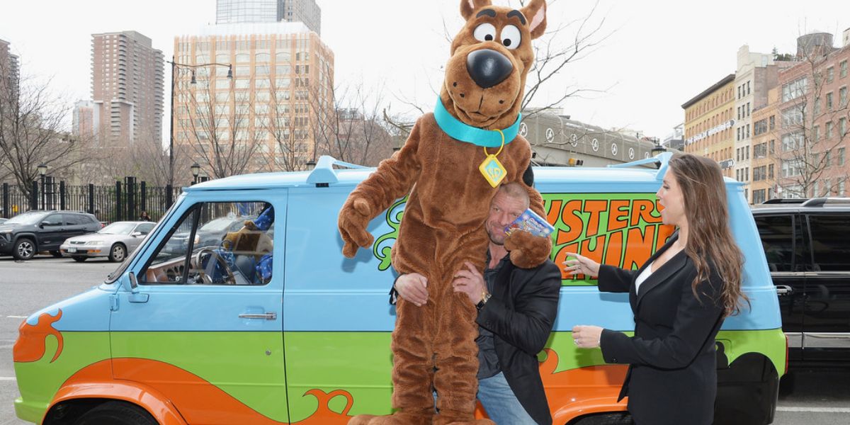 Triple H and Stephanie McMahon with Scooby Doo