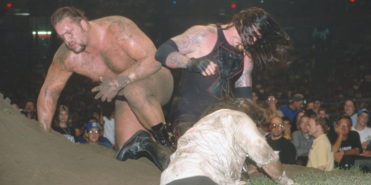 Undertaker & Big Show v Rock n Sock Connection Buried Alive Cropped