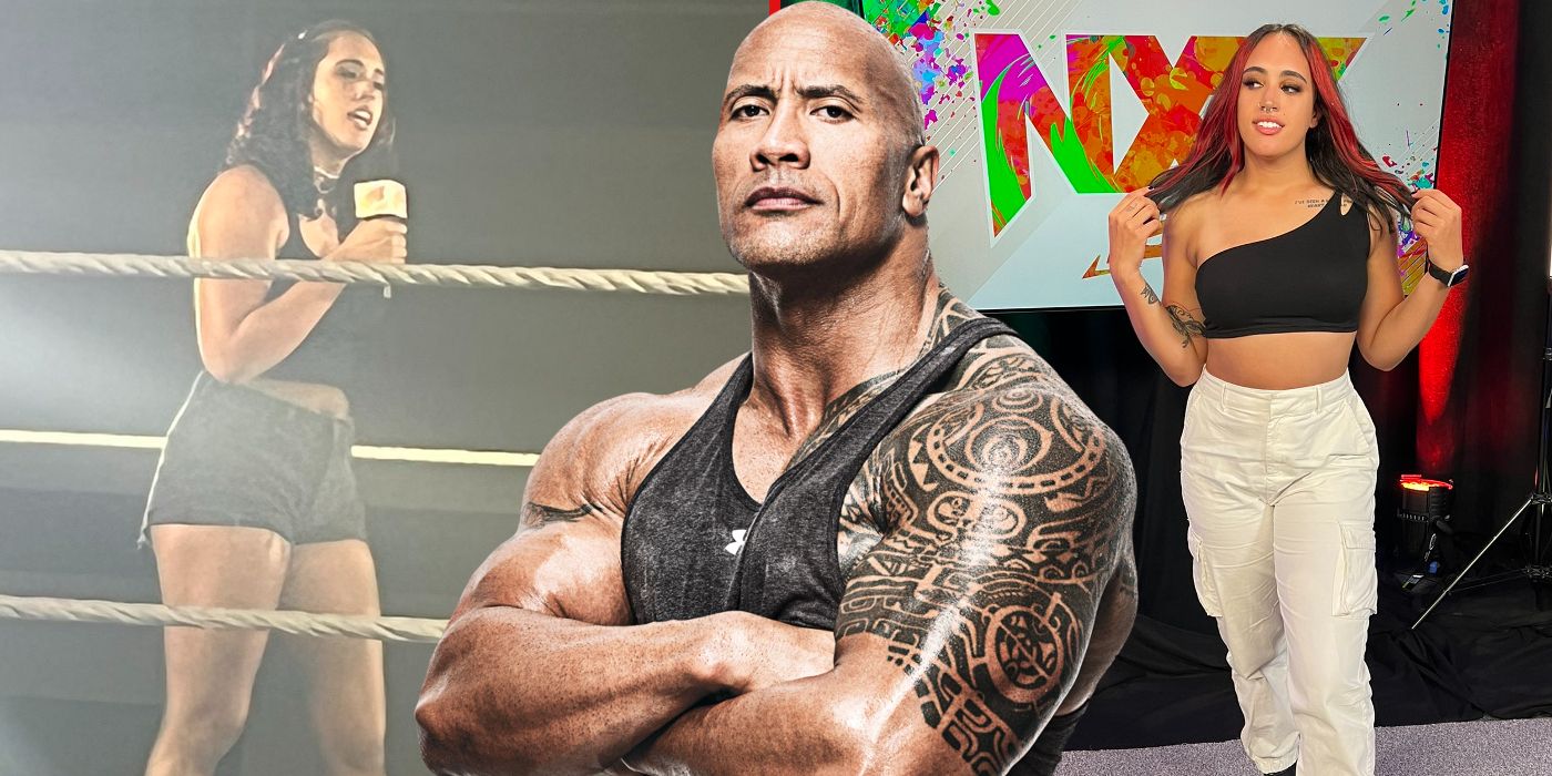 The Rock S Daughter Ava Raine Cuts First Ever Wwe Promo At Nxt House Show