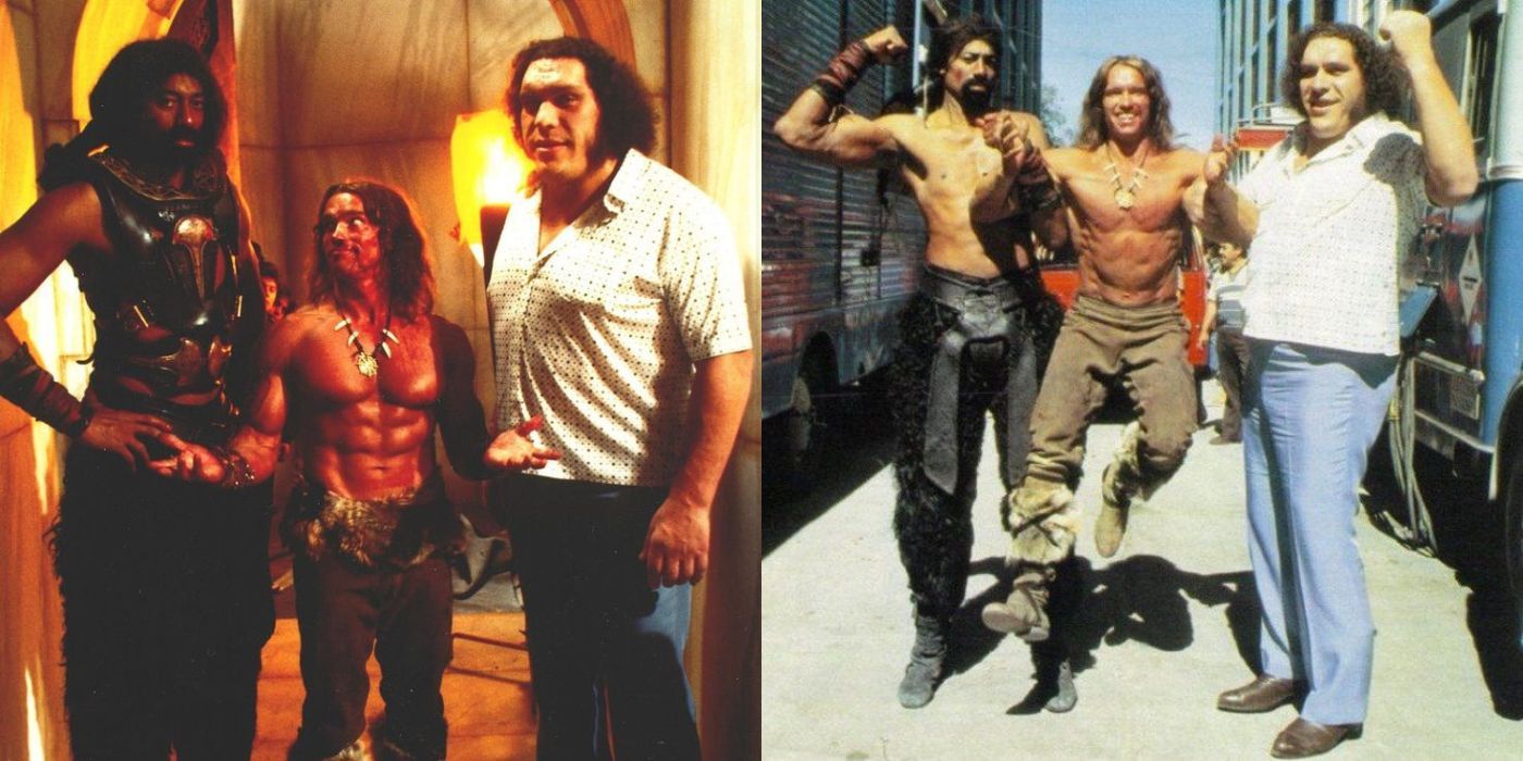 andre the giant and arnold schwarzenegger
