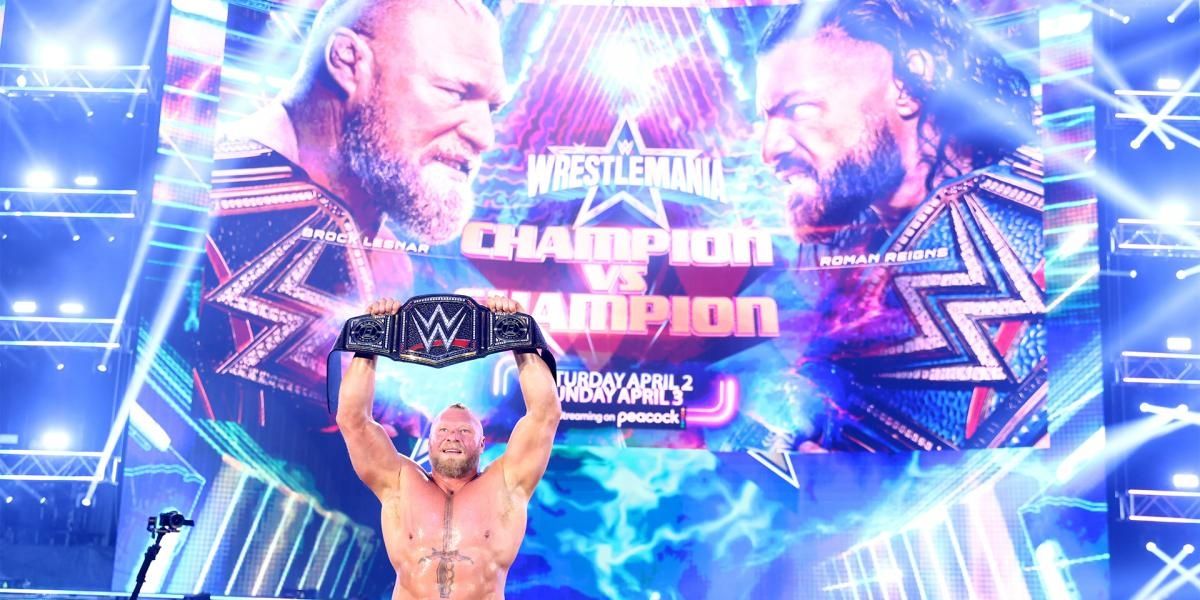 Brock Lesnar WWE Champion Elimination Chamber 2022 Cropped