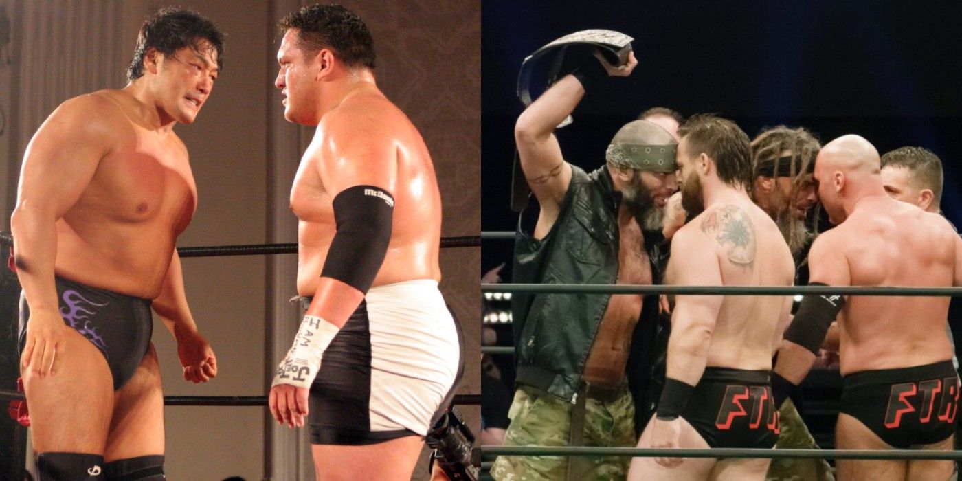 ROH Samoa Joe vs Kenta Kobashi & FTR vs The Briscoes