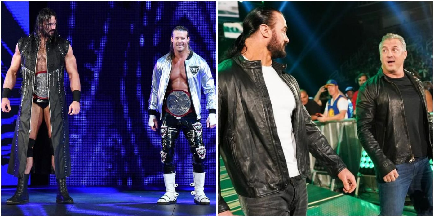 Drew McIntyre with Dolph Ziggler and Shane McMahon