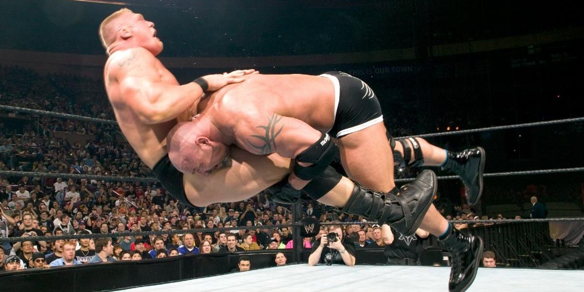 Goldberg v Brock Lesnar WrestleMania 20 Cropped