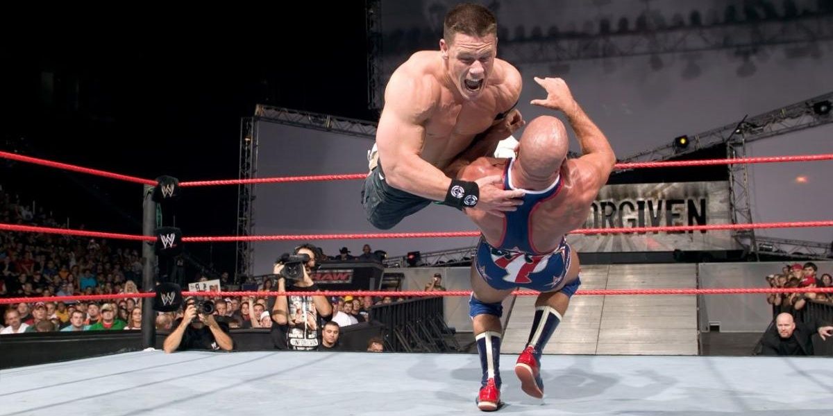 John Cena v Kurt Angle Unforgiven 2005 Cropped