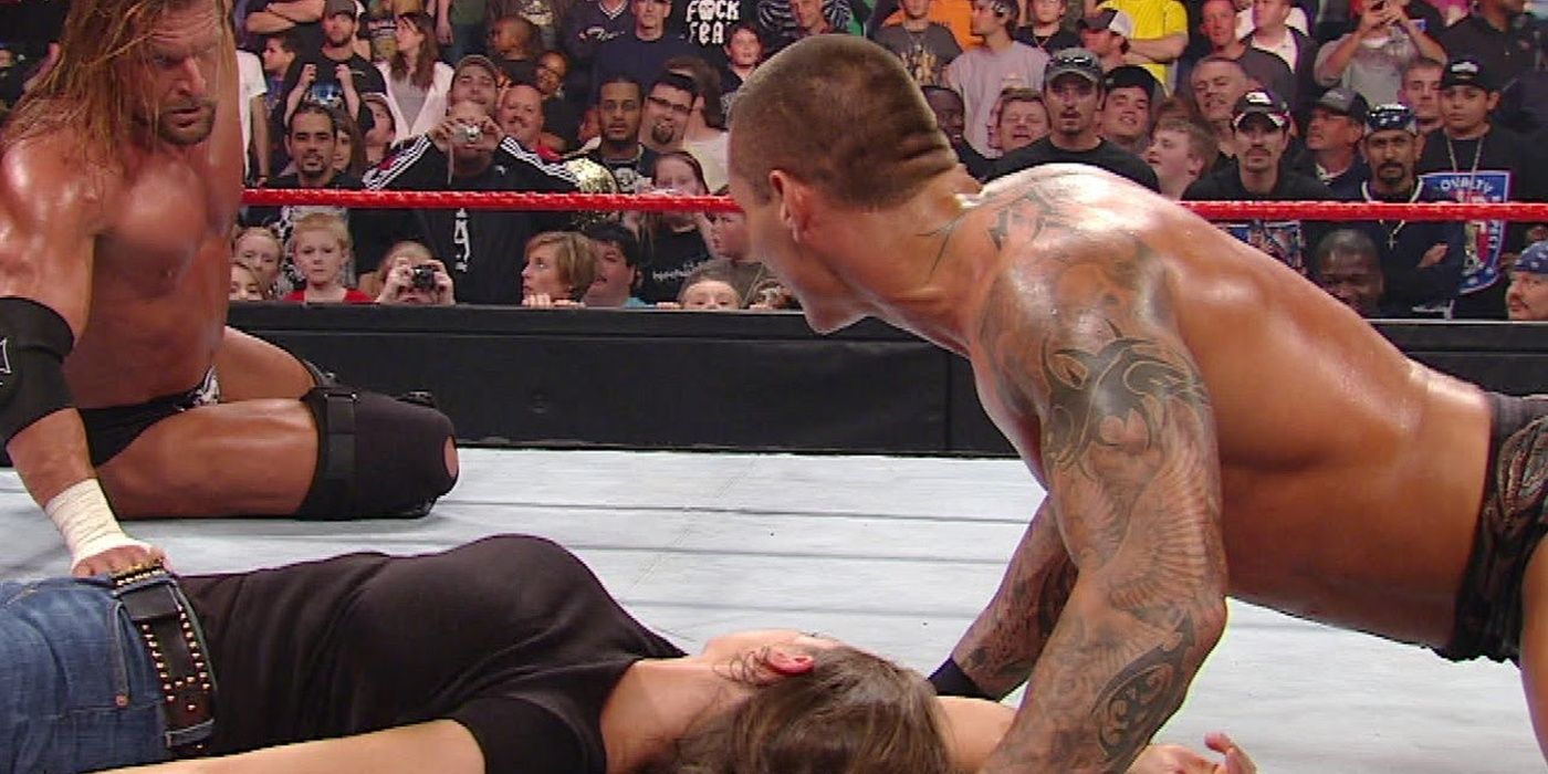 Randy Orton RKOs Stephanie McMahon  